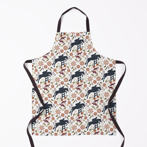 Item preview, Autumn Folk Art Horses with Pumpkins Berries and Flowers-Rustic Fall Pattern designed and sold by Christina Anderson.