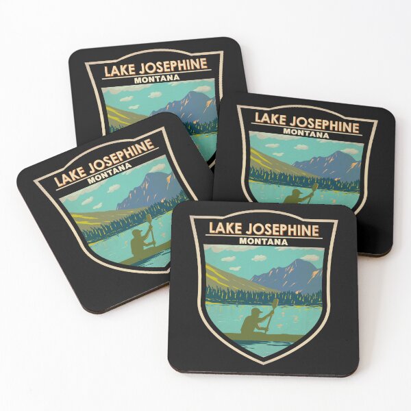 Item preview, Lake Josephine Montana Travel Art Badge designed and sold by KrisSidDesigns.