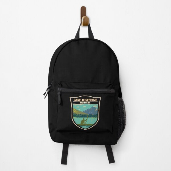 Item preview, Lake Josephine Montana Travel Art Badge designed and sold by KrisSidDesigns.