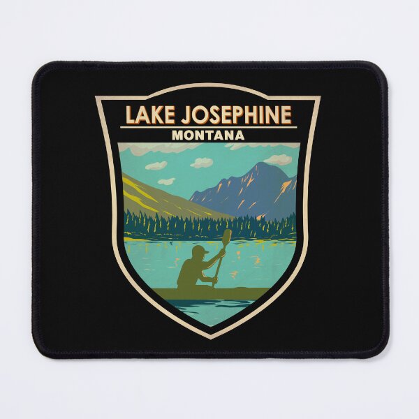 Item preview, Lake Josephine Montana Travel Art Badge designed and sold by KrisSidDesigns.