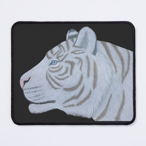 Item preview, White tiger portrait in colored pencil designed and sold by WolfRaven Creations.
