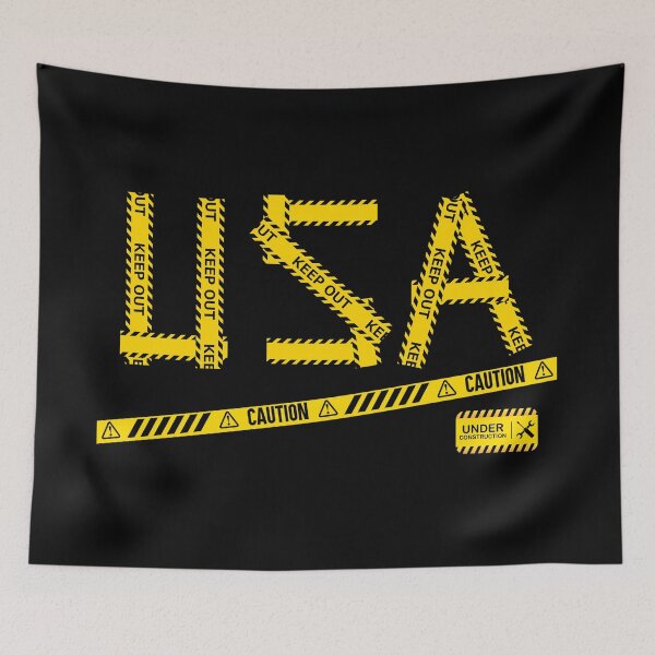 Item preview, USA Keep Out Caution Tape Industrial Design designed and sold by cabana.space.