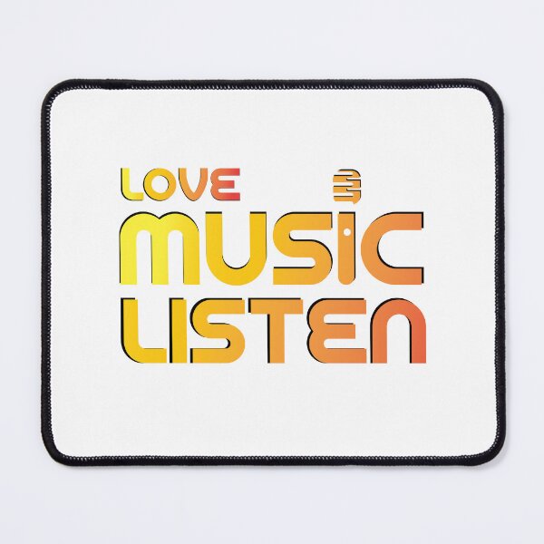 Item preview, Love Music Listen | Minimalist Music Lover Typography Design designed and sold by Combat Skies.