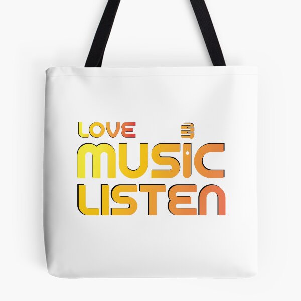 Item preview, Love Music Listen | Minimalist Music Lover Typography Design designed and sold by IRON WINGS /USAF.