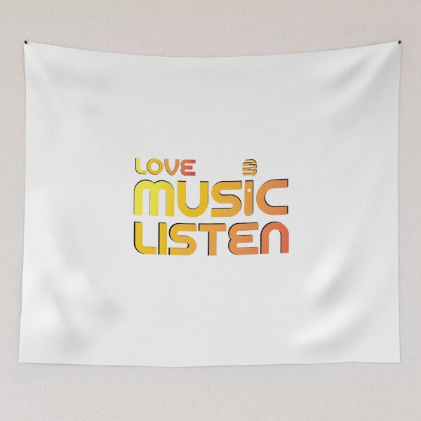 Item preview, Love Music Listen | Minimalist Music Lover Typography Design designed and sold by Combat Skies.