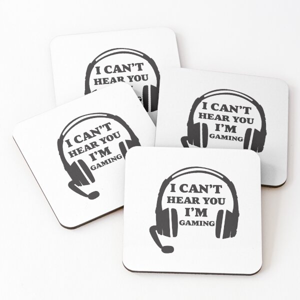 Item preview, I Can't Hear You I'm Gaming (Black and White) designed and sold by CtrlAltGalaxy.