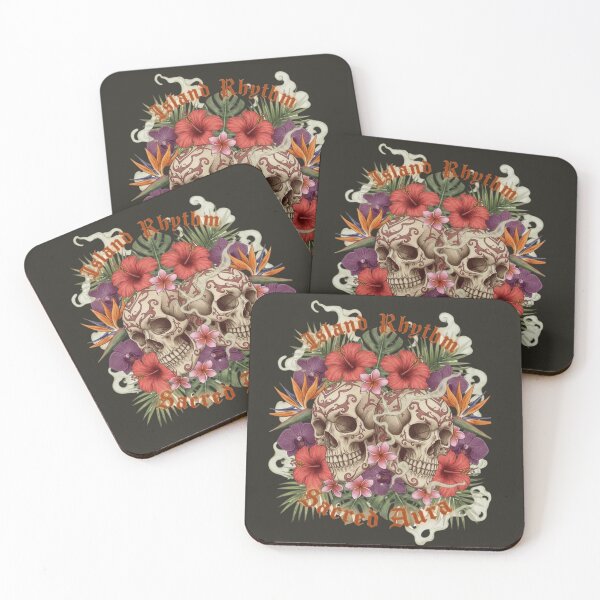 Item preview, Tropical Sugar Skulls – Island Rhythm, Sacred Aura Collection designed and sold by OceanDreamsNow.