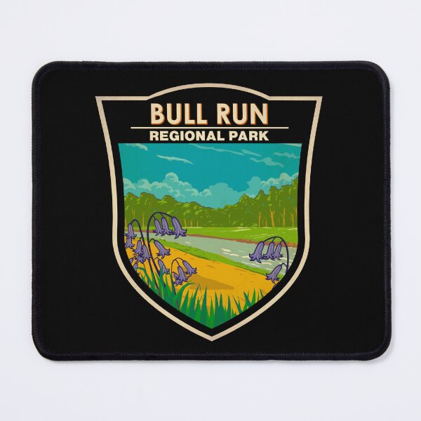 Item preview, Bull Run Regional Park Virginia Illustration Travel Art Badge designed and sold by KrisSidDesigns.