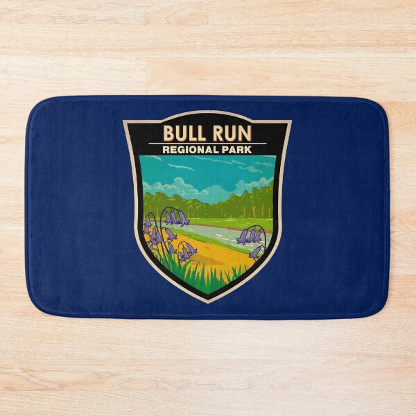 Item preview, Bull Run Regional Park Virginia Illustration Travel Art Badge designed and sold by KrisSidDesigns.