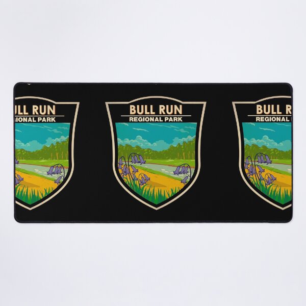 Item preview, Bull Run Regional Park Virginia Illustration Travel Art Badge designed and sold by KrisSidDesigns.