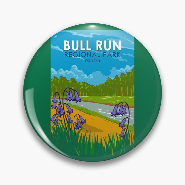 Item preview, Bull Run Regional Park Illustration Travel Art Vintage designed and sold by KrisSidDesigns.