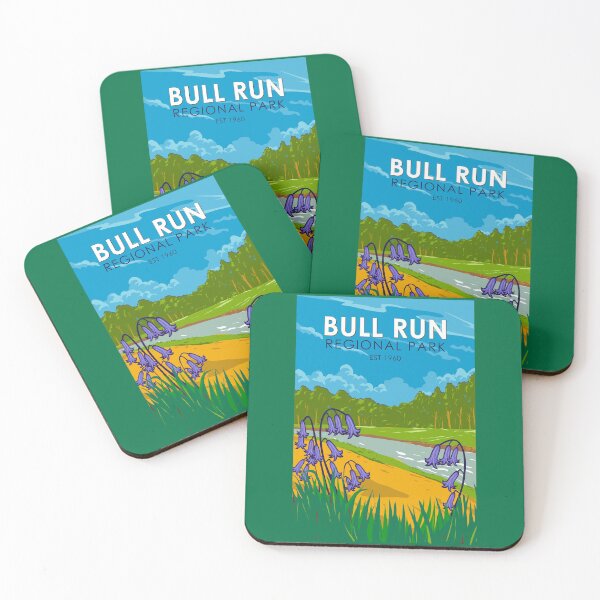 Item preview, Bull Run Regional Park Illustration Travel Art Vintage designed and sold by KrisSidDesigns.