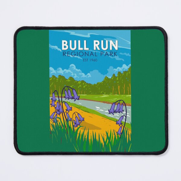 Item preview, Bull Run Regional Park Illustration Travel Art Vintage designed and sold by KrisSidDesigns.