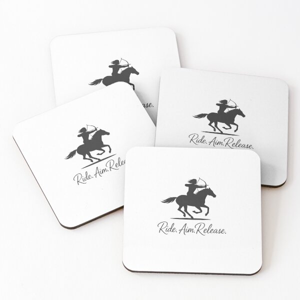 Item preview, “Equestrian Archer Silhouette Design – Ride. Aim. Release.” designed and sold by TheMiniKiwiShop.