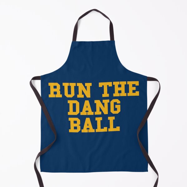 Item preview, Run the Dang Ball Gold on Blue designed and sold by rachelhull.