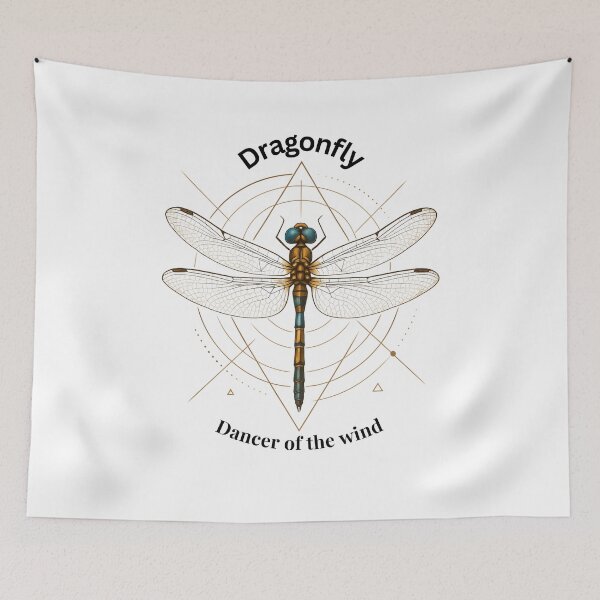 Item preview, Dragonfly – Dancer of the Wind | Geometric Nature Art designed and sold by GeoWild Designs.