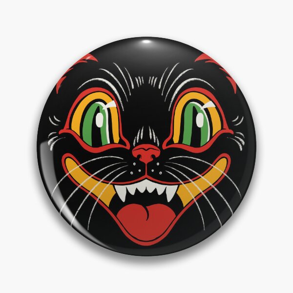 Item preview, CTKR Studio Retro Style Vintage Inspired Halloween Decor Black Cat Face designed and sold by ctkrstudio.