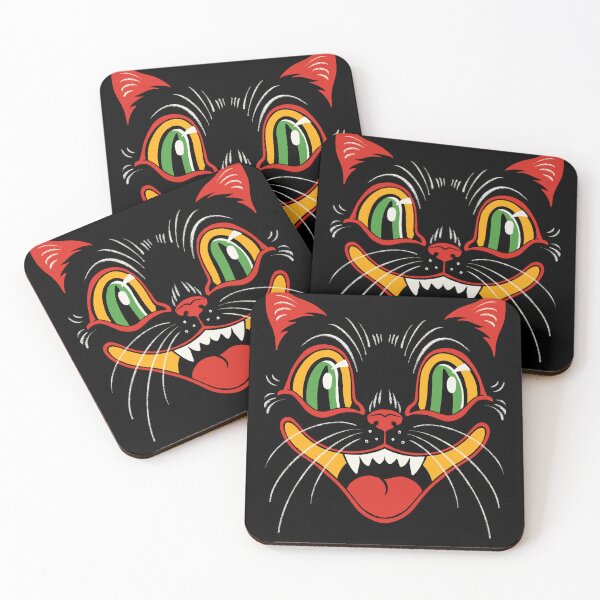 Item preview, CTKR Studio Retro Style Vintage Inspired Halloween Decor Black Cat Face designed and sold by ctkrstudio.
