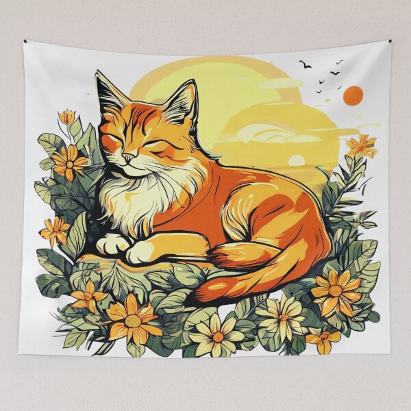 Item preview, Cat Sleeping in the Sun designed and sold by Zofia Sosnecka.