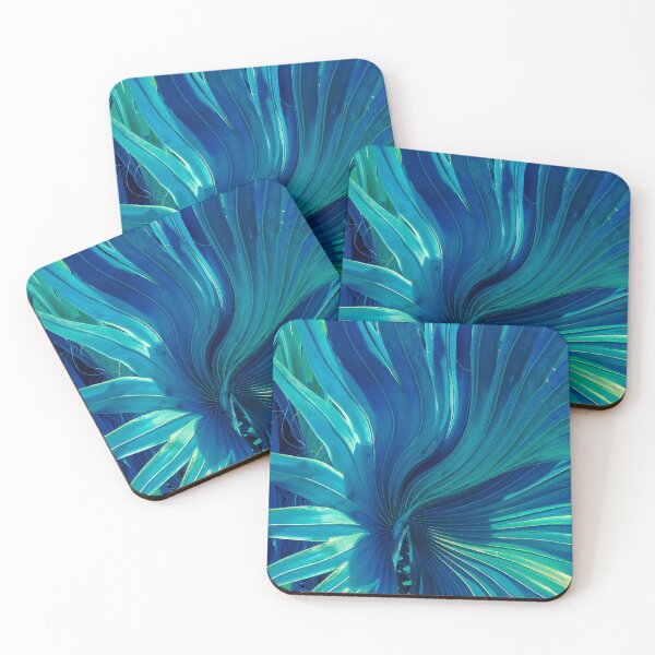 Item preview, Exotic Blue Green Palm Leaf Contemporary Abstract Art  designed and sold by DEC02.