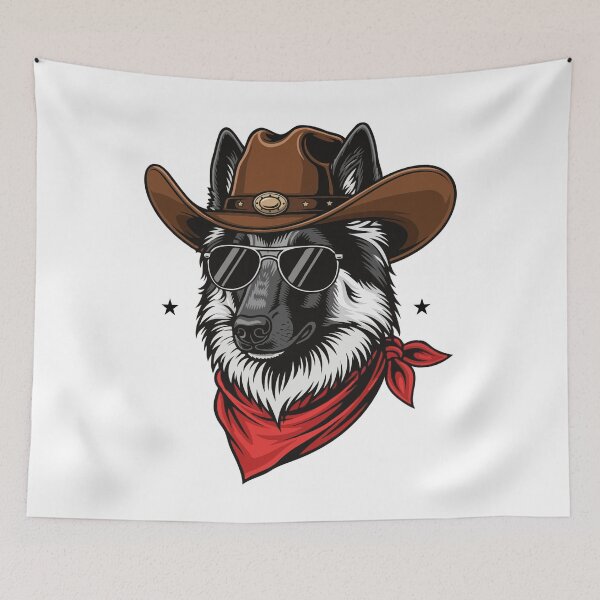 Item preview, Western Tervuren – Cute Cowboy Dog designed and sold by The Real Life Symphony.