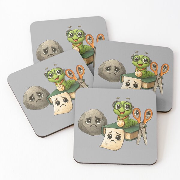 Item preview, Bookworm Champion – Kawaii Rock Paper Scissors designed and sold by I AM BRO.