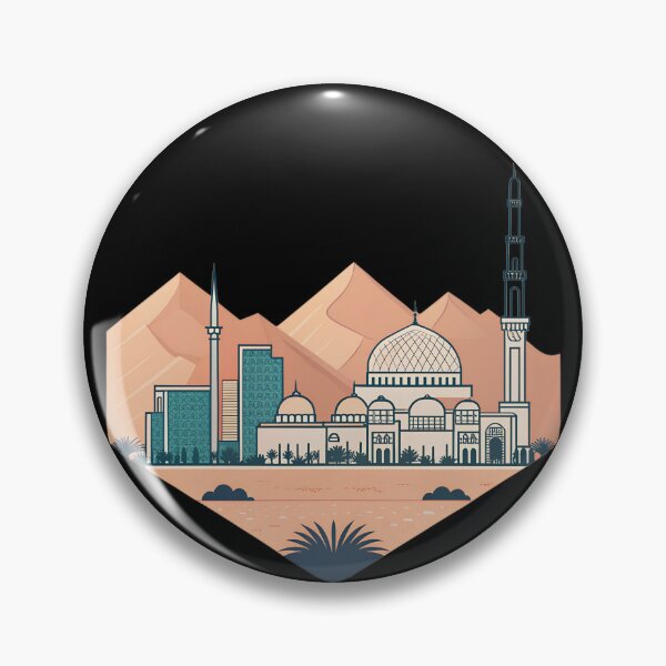 Item preview, Modern Khartoum Skyline Art – Minimal Geometric Desert Design designed and sold by VividOrganica.