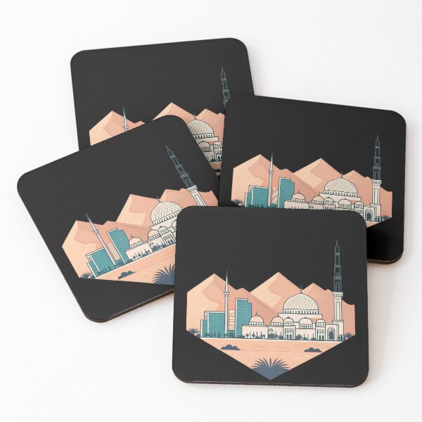 Item preview, Modern Khartoum Skyline Art – Minimal Geometric Desert Design designed and sold by VividOrganica.