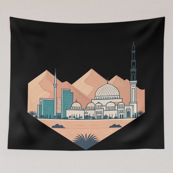 Item preview, Modern Khartoum Skyline Art – Minimal Geometric Desert Design designed and sold by VividOrganica.