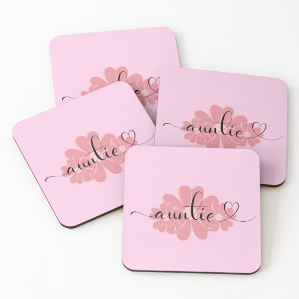 Aperçu de l'œuvre Motif floral rose « Tante » – Cadeau doux, chic et affectueux créée et vendue par CloverBend.