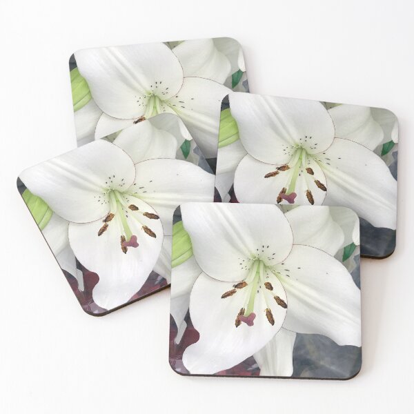 Item preview, Large, Luxurious Single White Lily Art Photo designed and sold by DEC02.