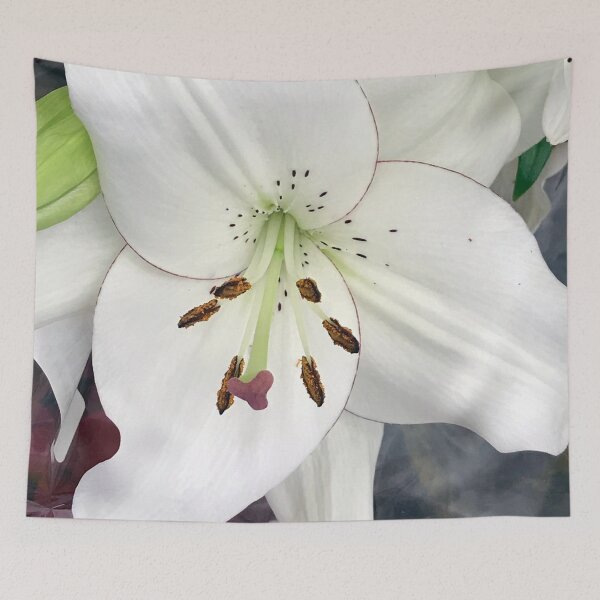 Item preview, Large, Luxurious Single White Lily Art Photo designed and sold by DEC02.