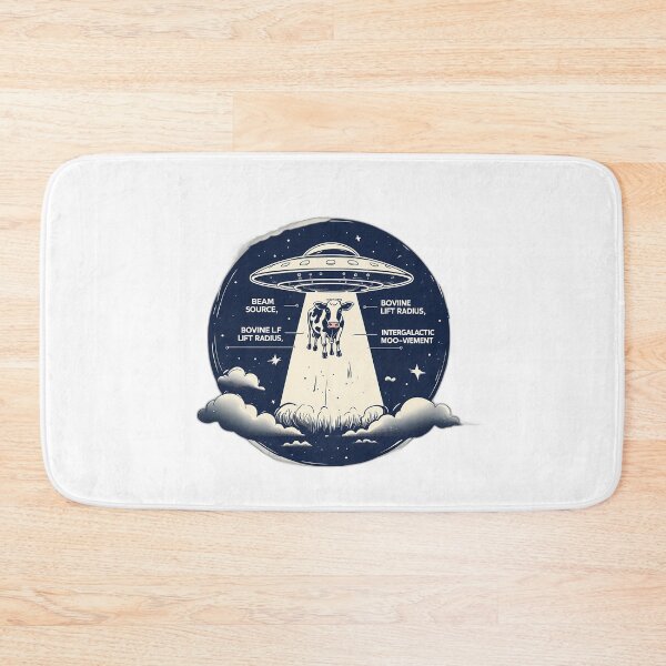 Item preview, UFO Cow Abduction Scientific Diagram designed and sold by Y-Muqsit.
