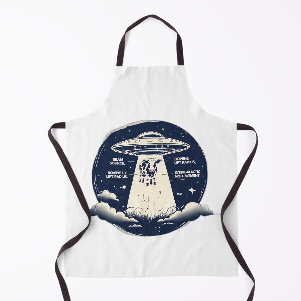 Item preview, UFO Cow Abduction Scientific Diagram designed and sold by Y-Muqsit.
