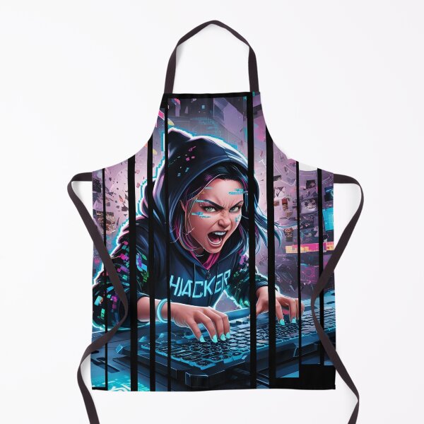 Item preview, Hacker girl surrounded by glitch effects 5 designed and sold by Neon G.