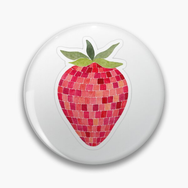 Item preview, Disco Ball Strawberry Sticker – Retro Funky Fruit Aesthetic designed and sold by Evanka.