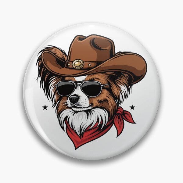 Item preview, Western Papillon – Cute Cowboy Dog designed and sold by The Real Life Symphony.