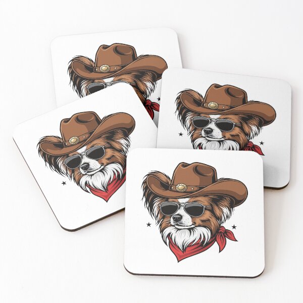 Item preview, Western Papillon – Cute Cowboy Dog designed and sold by The Real Life Symphony.