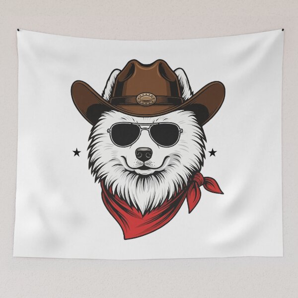 Item preview, Western Samoyed – Cute Cowboy Dog designed and sold by The Real Life Symphony.