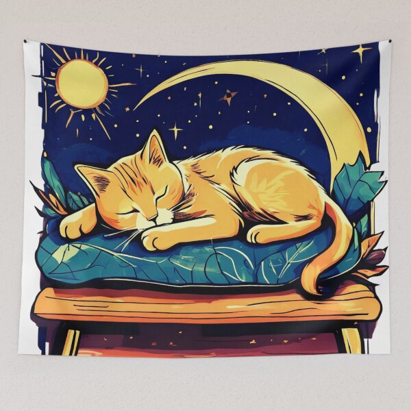 Item preview, Cat Sleeping in the Sun designed and sold by Zofia Sosnecka.