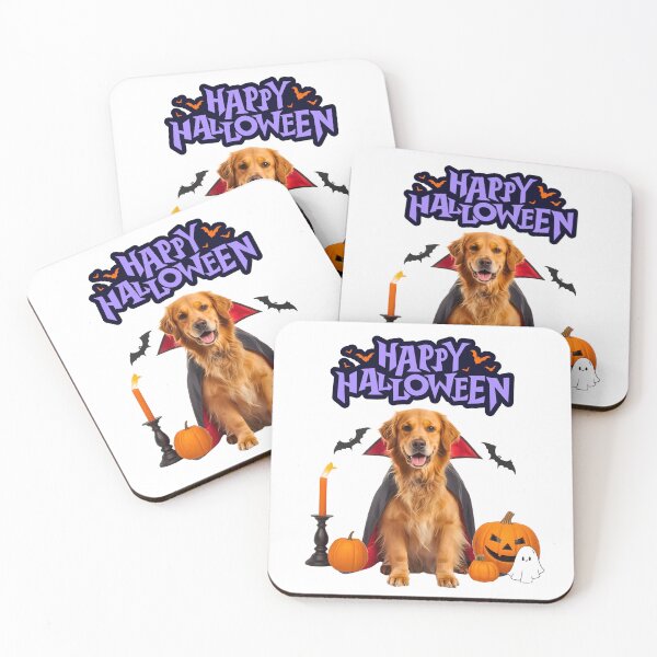 Item preview, Golden Retriever Dracula Halloween Design | Cute Dog in Festive Spooky Scene designed and sold by Fredster1966.