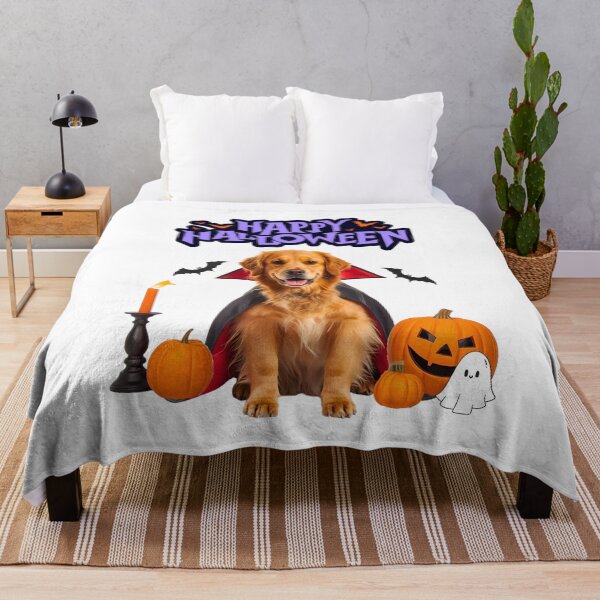 Item preview, Golden Retriever Dracula Halloween Design | Cute Dog in Festive Spooky Scene designed and sold by Fredster1966.