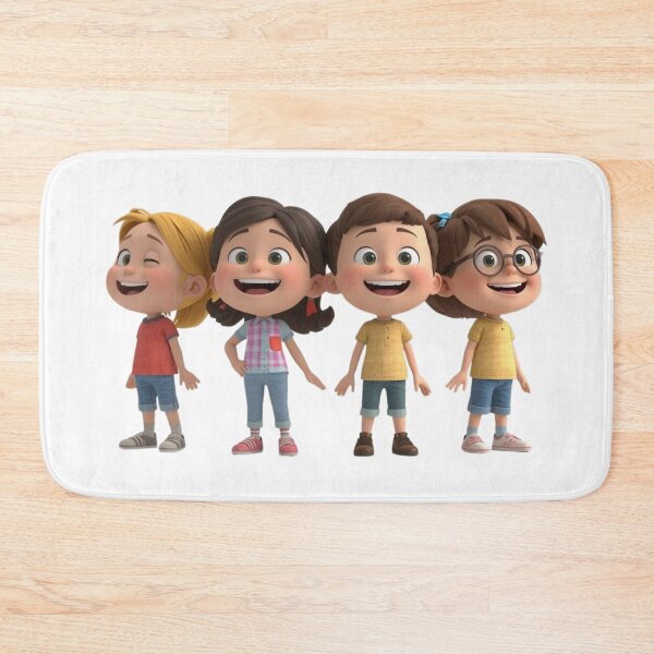 Item preview, Cute children standing in a row designed and sold by Nok-Thep.