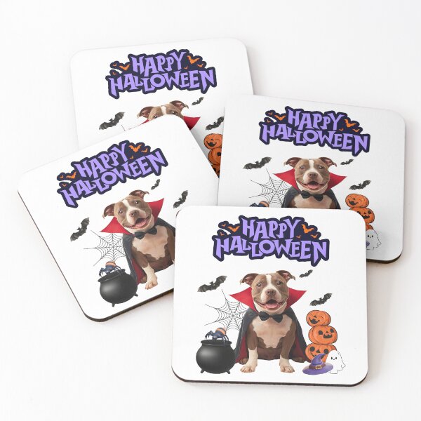 Item preview, Pitbull Dracula Halloween Design | Cute Spooky Dog with Festive Decorations designed and sold by Fredster1966.