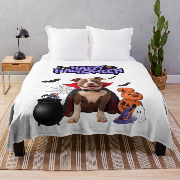 Item preview, Pitbull Dracula Halloween Design | Cute Spooky Dog with Festive Decorations designed and sold by Fredster1966.