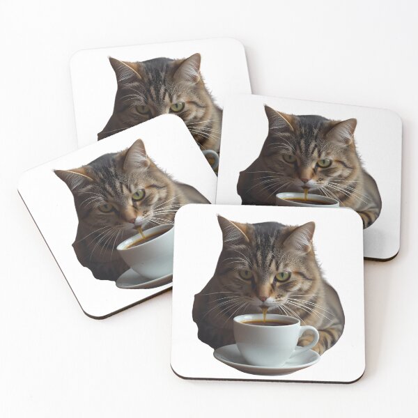Item preview, Cat and Coffee – Funny Illustration for Coffee and Cat Lovers designed and sold by RAKO13.