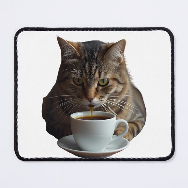 Item preview, Cat and Coffee – Funny Illustration for Coffee and Cat Lovers designed and sold by RAKO13.