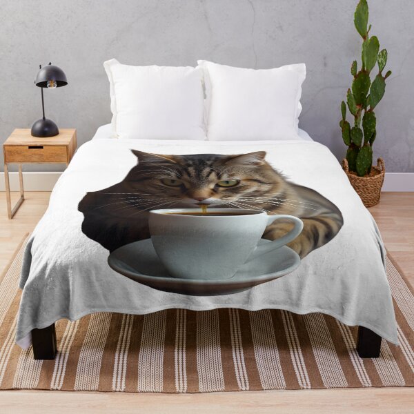 Item preview, Cat and Coffee – Funny Illustration for Coffee and Cat Lovers designed and sold by RAKO13.