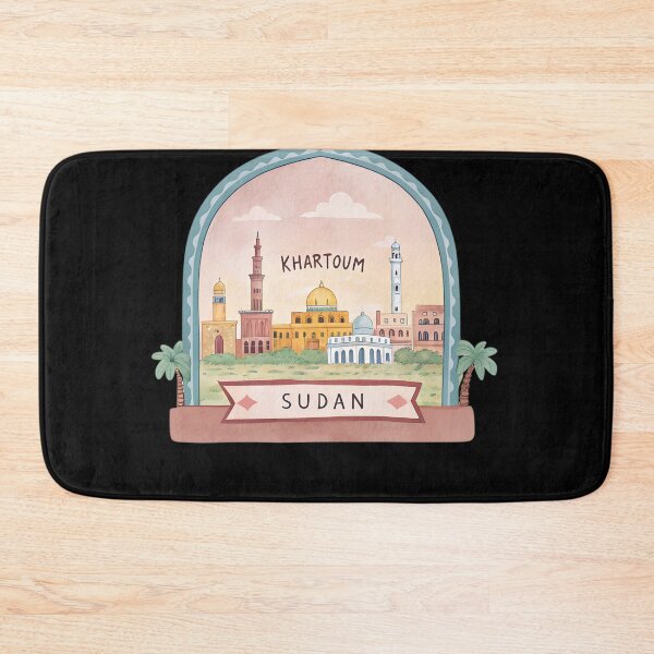 Item preview, Khartoum Cityscape Watercolor Art – Sudan Travel Badge Illustration designed and sold by VividOrganica.