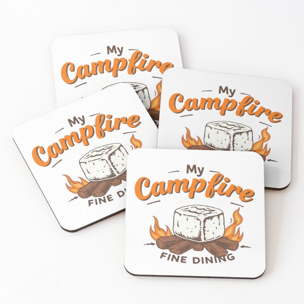 Item preview, Campfire Cooking = Fine Dining – Funny Marshmallow Camping Design designed and sold by MerchbvyTodd.